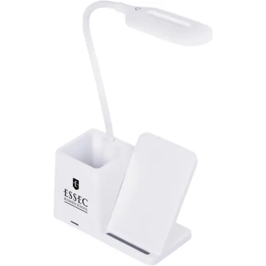 Swiss Cougar Ottawa Wireless Charger And Desk Lamp Branded Angle